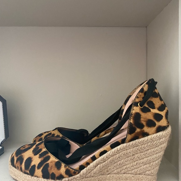 J Crew Leopard Print wedges - Picture 2 of 4